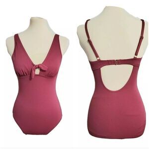 Kona Sol Dark Antique Pink Swimsuit Size S